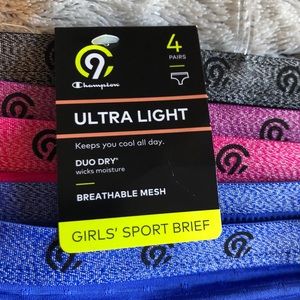 NWT Champion girls size 4 underwear